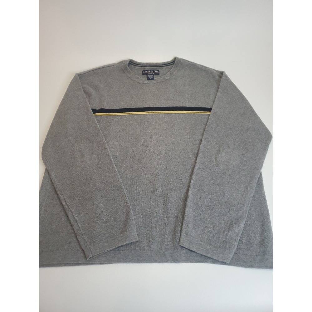 Aeropostale Men's Long Sleeve Pullover Sweater, XL, Grey - Picture 1 of 9